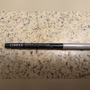 Clinique quickliner in eyes intense in black.